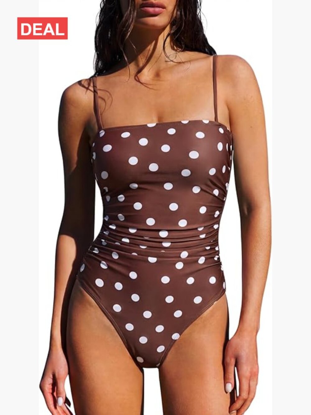Women Sexy One Piece Swimsuit Tummy Control Square Neck Bathing Suit